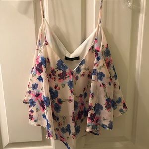 Floral crop top